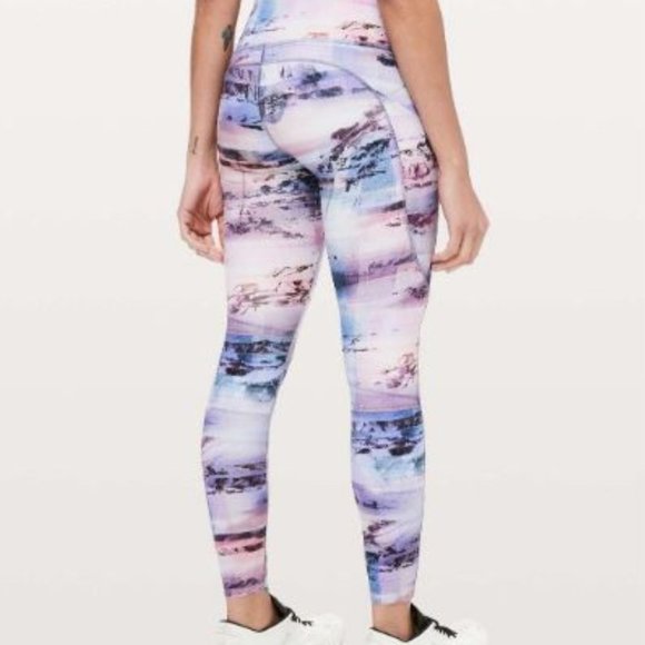 Lululemon Fast & Free 7/8 Tight II *Nulux 25" Sunrise Silhouette Multi Size 2 - Picture 6 of 11